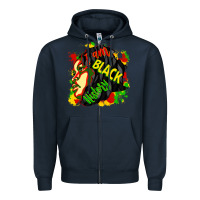 Navy i am black history Zipper Hoodie - CowGirlArtShop