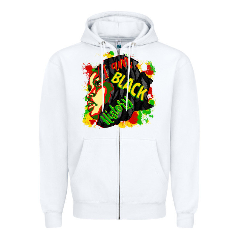 I Am Black History Zipper Hoodie by CowGirlArtShop | Teevron