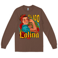 Chestnut hundred percent latina strong woman Long Sleeve Tee - Jasminsmagicworld