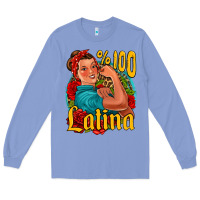 Colony Blue hundred percent latina strong woman Long Sleeve Tee - Jasminsmagicworld