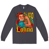 Smoke hundred percent latina strong woman Long Sleeve Tee - Jasminsmagicworld