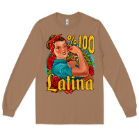 Toasted Coconut hundred percent latina strong woman Long Sleeve Tee - Jasminsmagicworld