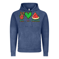 Vintage Denim Peace Love Watermelon Vintage Hoodie - Jasminsmagicworld