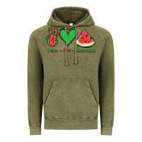 Vintage Olive Peace Love Watermelon Vintage Hoodie - Jasminsmagicworld