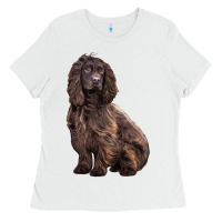 White Boykin Spaniel Dog Ladies Tee - LillyAllenDesigns