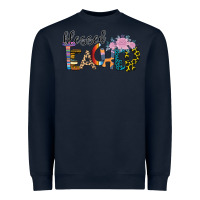 Navy Blessed Teacher Heavyweight Sweatshirt - Bettercallsaul