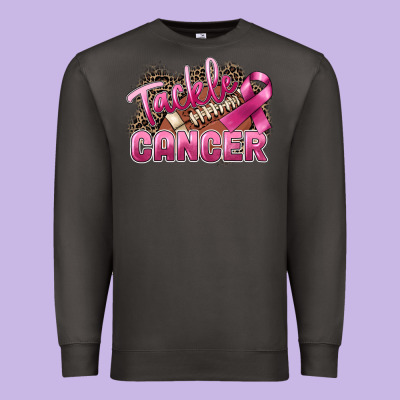 Tackle Cancer Football Premium Sweatshirt Designed By Fadigitalartstudio