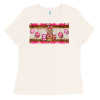 Bone pink camouflage egg hunter bunny   license plate Ladies Tee - BarkalooDesign