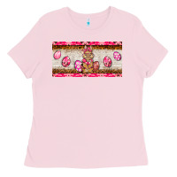 Bubblegum Pink pink camouflage egg hunter bunny   license plate Ladies Tee - BarkalooDesign