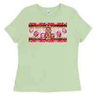 Matcha pink camouflage egg hunter bunny   license plate Ladies Tee - BarkalooDesign