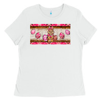 White pink camouflage egg hunter bunny   license plate Ladies Tee - BarkalooDesign