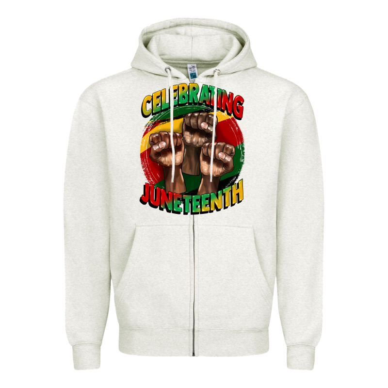 Im Celebrating Juneteenth  (1) Zipper Hoodie by CowGirlArtShop | Teevron