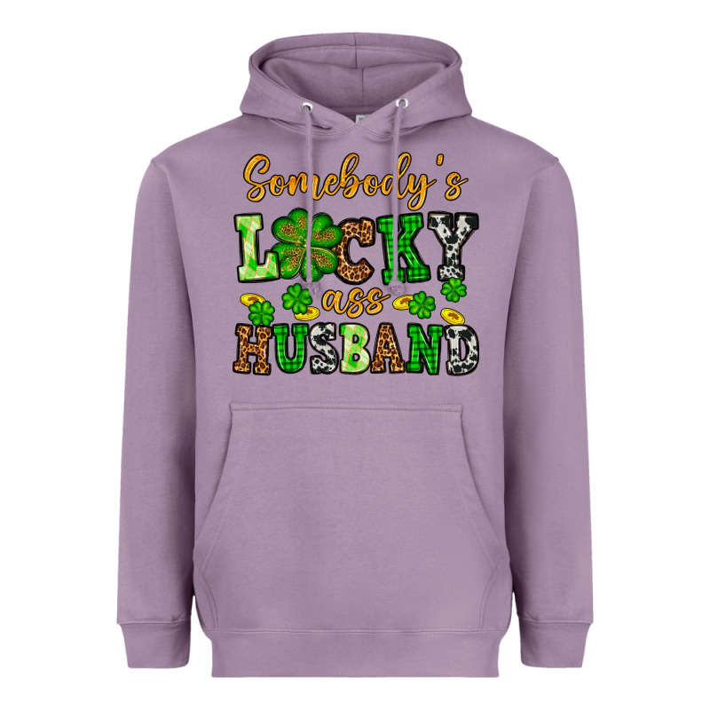 St. Patrick's Somebody's Lucky As Husband Heavyweight Hoodie by OliviaCreatesArt | Teevron