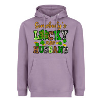 Lavender St. Patrick's Somebody's lucky as husband Heavyweight Hoodie - OliviaCreatesArt