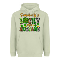 Matcha St. Patrick's Somebody's lucky as husband Heavyweight Hoodie - OliviaCreatesArt