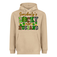 Mushroom St. Patrick's Somebody's lucky as husband Heavyweight Hoodie - OliviaCreatesArt