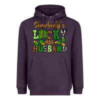 Plum St. Patrick's Somebody's lucky as husband Heavyweight Hoodie - OliviaCreatesArt