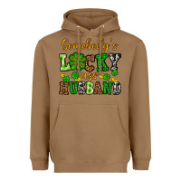 Toasted Coconut St. Patrick's Somebody's lucky as husband Heavyweight Hoodie - OliviaCreatesArt