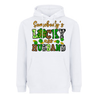 White St. Patrick's Somebody's lucky as husband Heavyweight Hoodie - OliviaCreatesArt