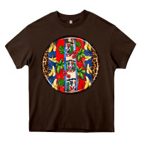 Chocolate Brown dominican republic coasters Heavy Core Tee - AdoDesignShop