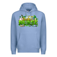 Colony Blue Lucky Nurse St. Patrick's Day Premium Hoodie - HowdyJamesFarm