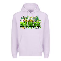 Lilac Lucky Nurse St. Patrick's Day Premium Hoodie - HowdyJamesFarm