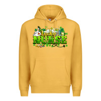 Mustard Lucky Nurse St. Patrick's Day Premium Hoodie - HowdyJamesFarm