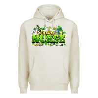 Oatmeal Heather Lucky Nurse St. Patrick's Day Premium Hoodie - HowdyJamesFarm