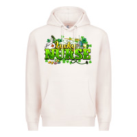 Pale Pink Lucky Nurse St. Patrick's Day Premium Hoodie - HowdyJamesFarm