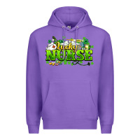 Purple Lucky Nurse St. Patrick's Day Premium Hoodie - HowdyJamesFarm