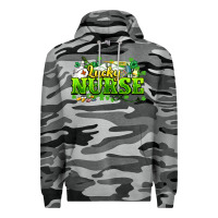 Slate Camo Lucky Nurse St. Patrick's Day Premium Hoodie - HowdyJamesFarm