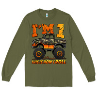 Army Green i'm one this is how i roll monster truck birthday Long Sleeve Tee - Jasminsmagicworld