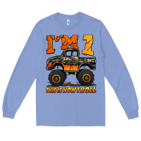 Colony Blue i'm one this is how i roll monster truck birthday Long Sleeve Tee - Jasminsmagicworld