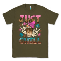 Army Green just chill with coffee bean bbs Classic Tee - BundleAndBundleShop