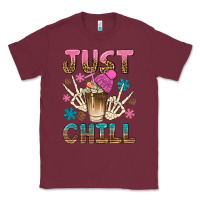 Burgundy just chill with coffee bean bbs Classic Tee - BundleAndBundleShop