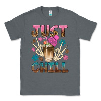 Charcoal Heather just chill with coffee bean bbs Classic Tee - BundleAndBundleShop