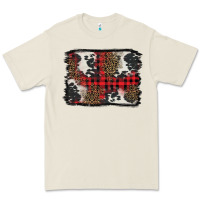 Bone Christmas red plaid background Premium Tee - BarkalooDesign