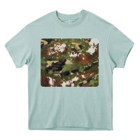 Arona black and brown cowhide camouflage Heavy Core Tee - BarkalooDesign