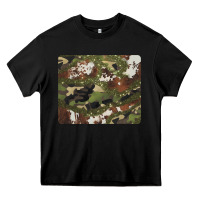 Black black and brown cowhide camouflage Heavy Core Tee - BarkalooDesign