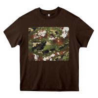 Chocolate Brown black and brown cowhide camouflage Heavy Core Tee - BarkalooDesign