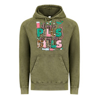 Vintage Olive slingin' pills to pay the bills Vintage Hoodie - MaliasSmallBusiness