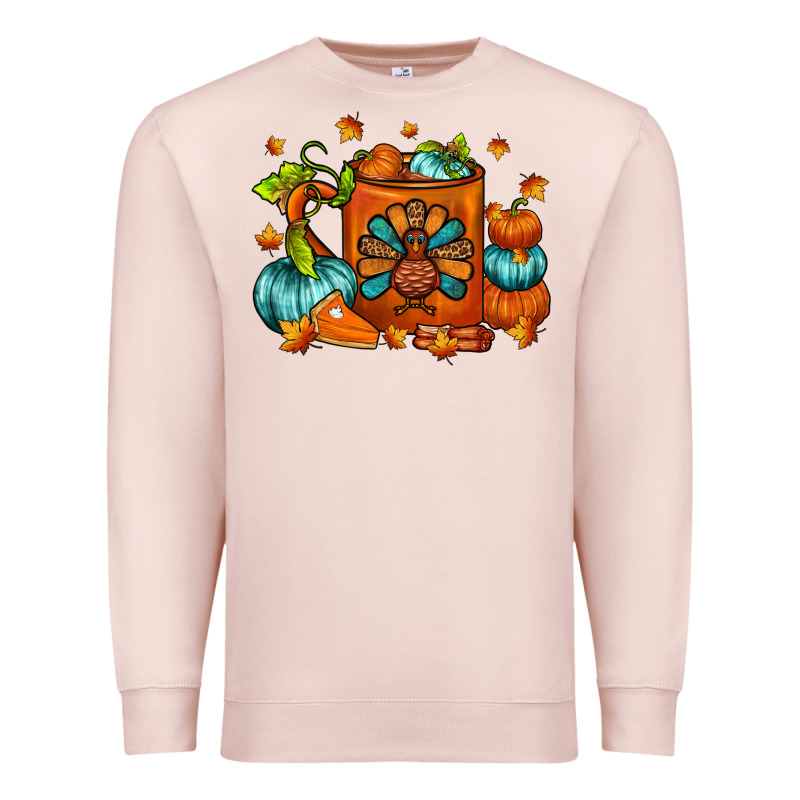 Thanksgiving Coffee Mug Premium Sweatshirt by FaDigitalArtStudio | Teevron