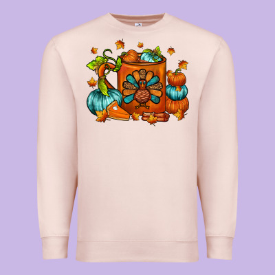 Thanksgiving Coffee Mug Premium Sweatshirt Designed By Fadigitalartstudio