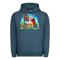 Pigment Midnight Navy Love Came Down Urban Hoodie - CowhideDigitalArt