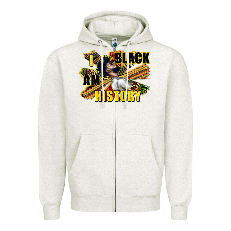 I Am Black History Zipper Hoodie by CowGirlArtShop | Teevron