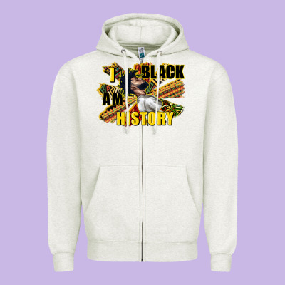 I Am Black History Zipper Hoodie Designed By Cowgirlartshop