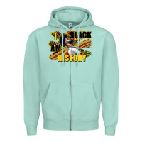 Seafoam i am black history Zipper Hoodie - CowGirlArtShop