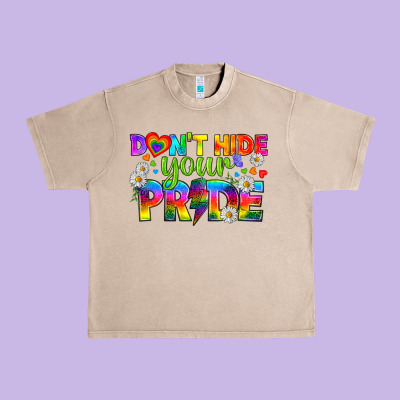 Lgbtq+ Don't Hide Your Pride Urban Heavy Tee Designed By Bundleandbundleshop