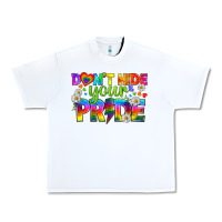 White LGBTQ+ Don't Hide Your Pride Urban Heavy Tee - BundleAndBundleShop