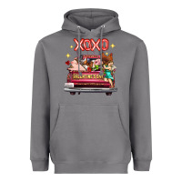 Storm Valentine's Day Truck Farm Animals Cupid XOXO Heavyweight Hoodie - FaDigitalArtStudio
